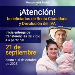 Prosperidad Social inicia cuarta transferencia de Renta Ciudadana y Devolución del IVA